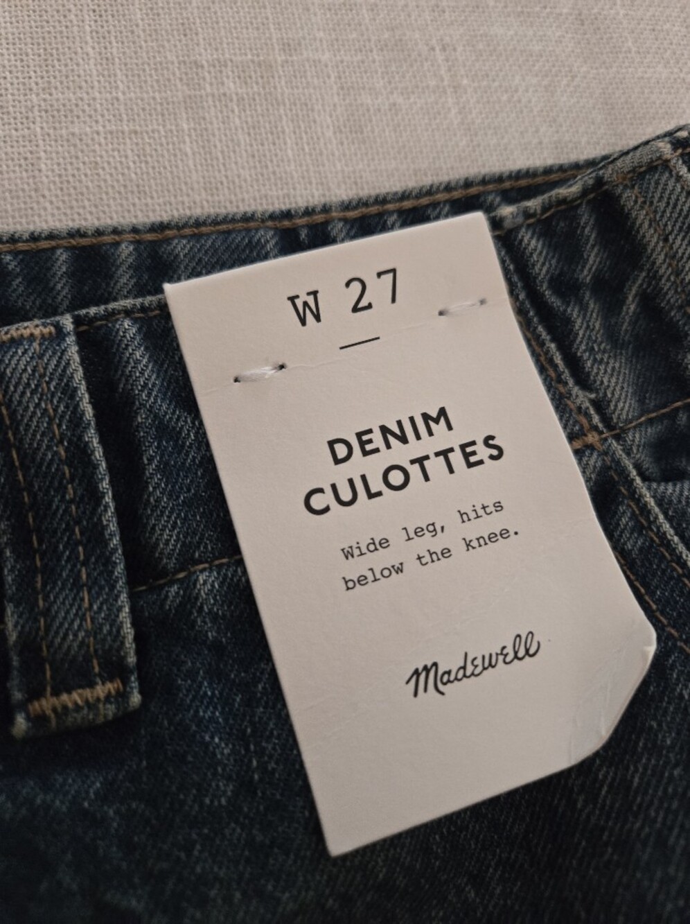 NWT Madewell Denim Culottes in Greendale Wash - Picture 5 of 9